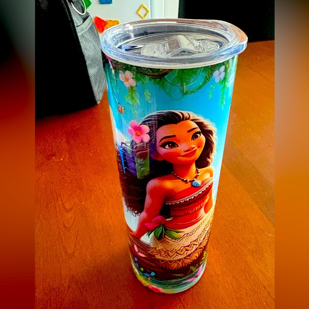 Moana Themed Blue Travel Mug